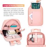 Voova Travel Laptop Backpack for Men Women, Slim Lightweight Backpack School Bookbag with Laptop Compartment for Work Business and College, Waterproof Computer Bag Fits 14-15.6 Inch Notebook, Black - Image 2